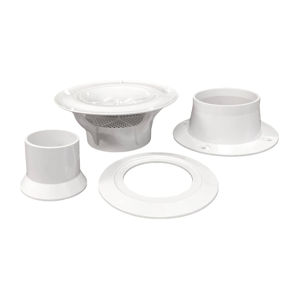 White RV Roof Vent Cap with Bug Screen D216