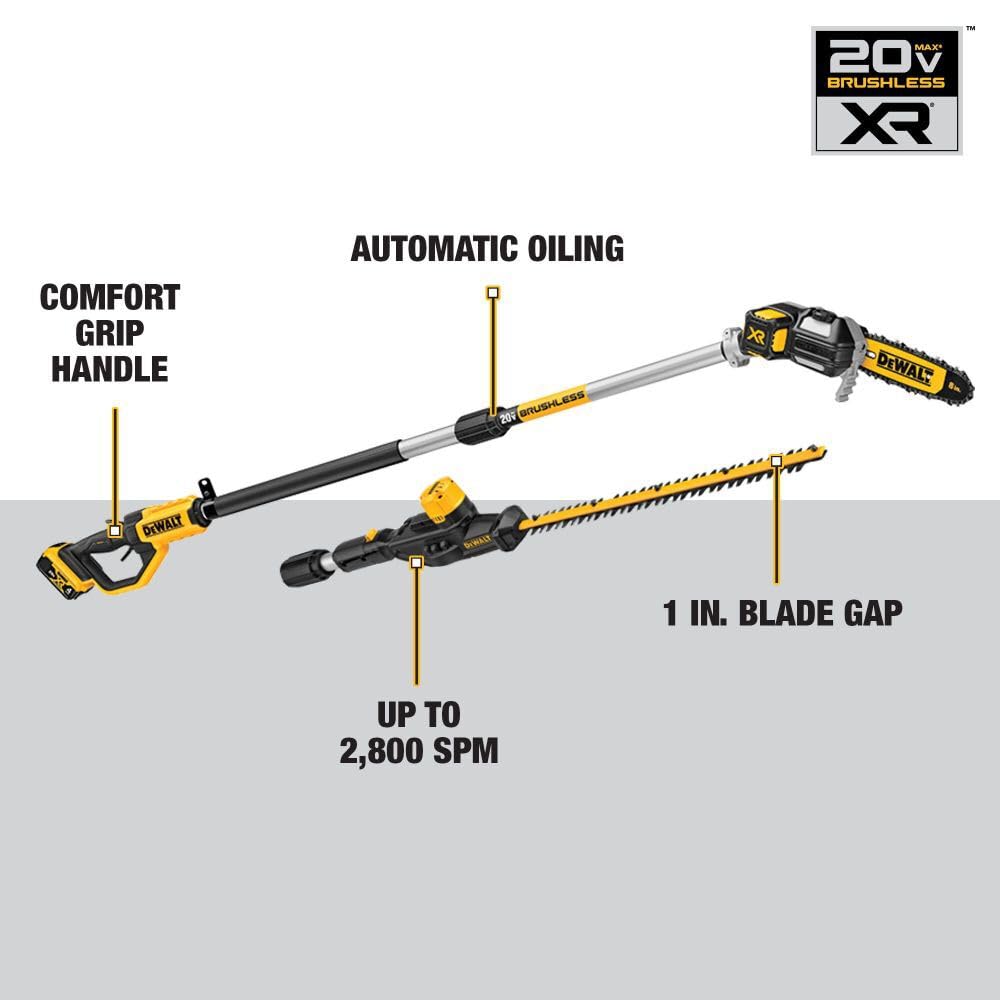 Cordless Pole Saw and Pole Hedge Trimmer Combo Kit X30382