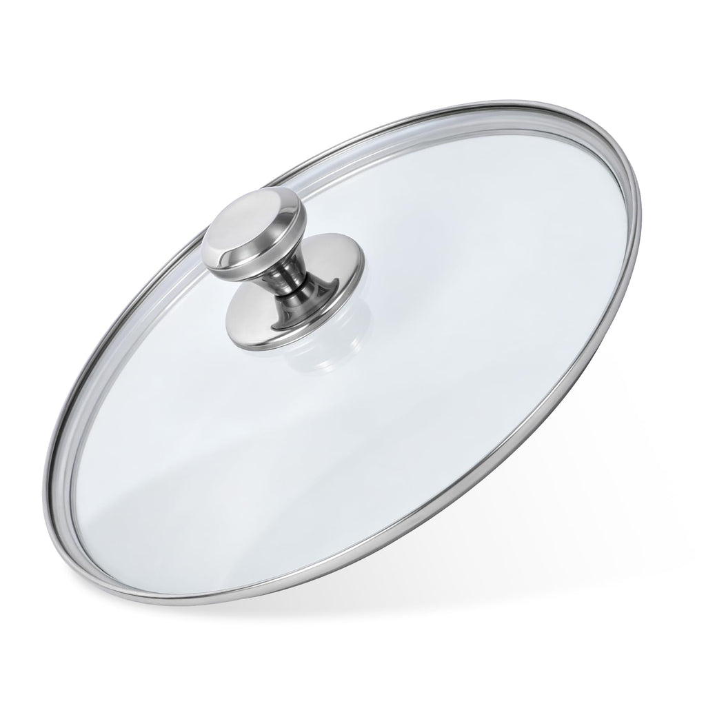 10.25 Inch Tempered Glass Lid with Stainless Steel Knob C5507