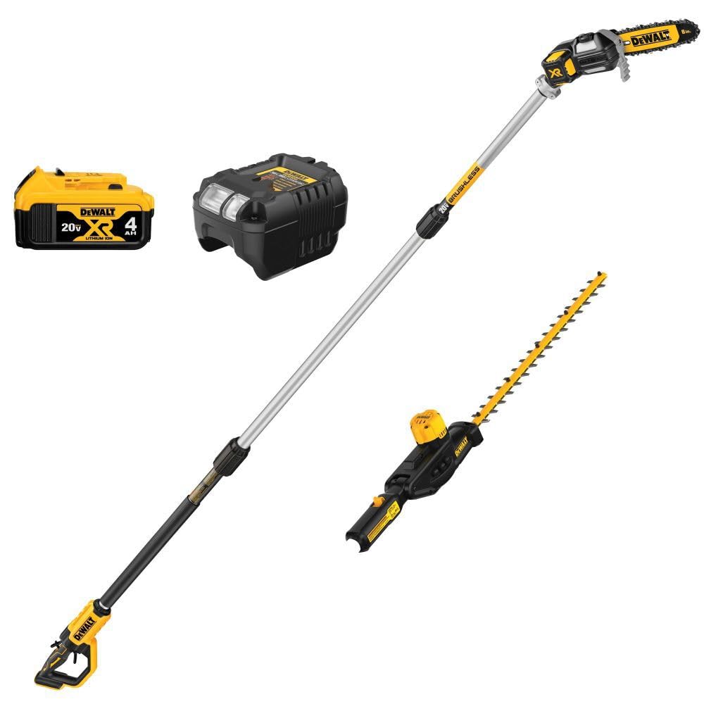 Cordless Pole Saw and Pole Hedge Trimmer Combo Kit X30382