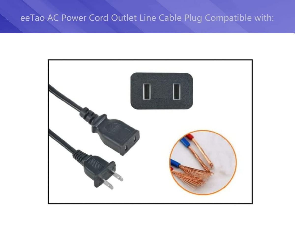 6 Feet AC Power Charging Cord Charger Cable Q40160