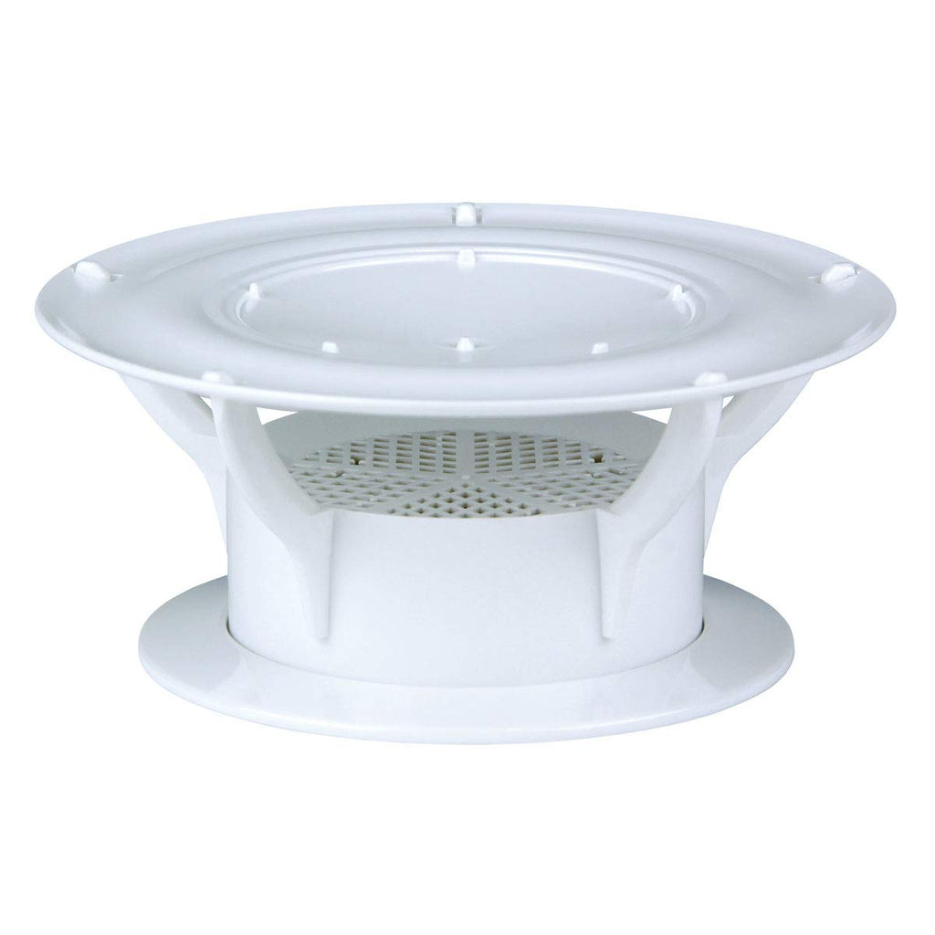White RV Roof Vent Cap with Bug Screen D216
