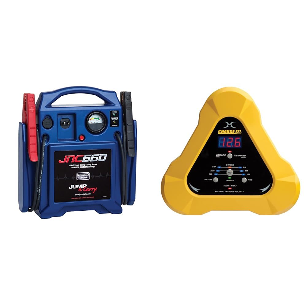 1700 Peak Amp 12 Volt Jump Starter and 20 Amp Smart Battery Charger H58578