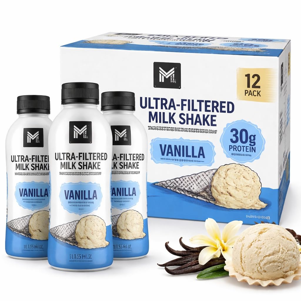 Vanilla Milk Shake, 12 Pack High Protein Shake, 30g Protein, 11.5 Fl Oz W120