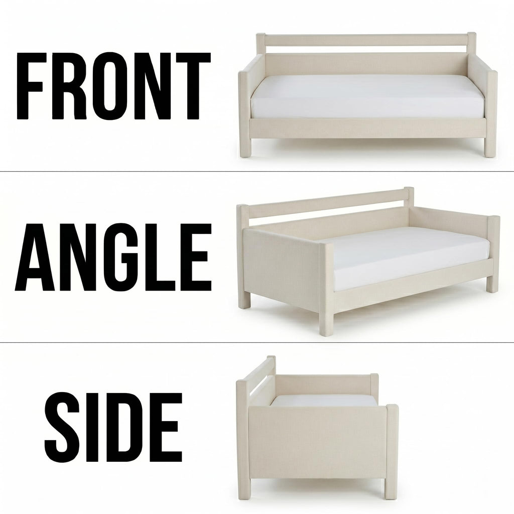 Twin Size Upholstered Platform Daybed with Headboard Y26179