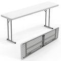 White 6 FT Narrow Folding Table I517522