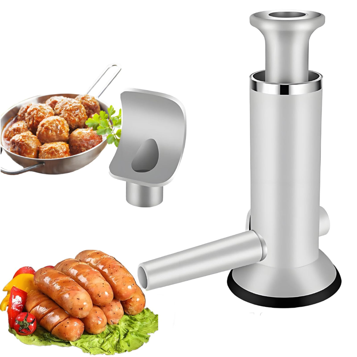 2 in 1 Vertical Sausage Stuffer with 2 Tubes I59012
