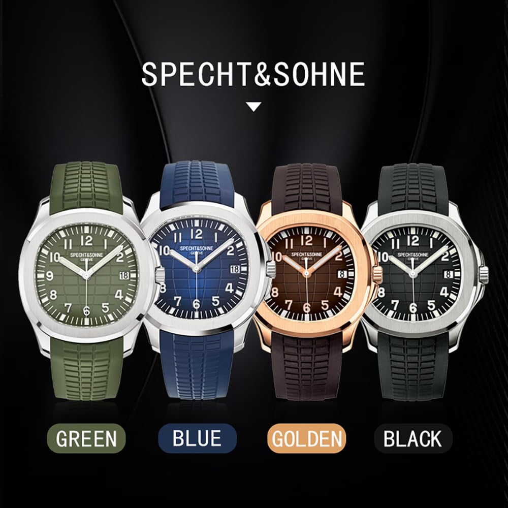 Japan Miyota 8215 Automatic Mechanical Watch Rubber Strap Waterproof 40MM G406