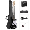 Full Size 4 String Basswood Electric Bass Guitar Beginner Kit with 20W Amp V659