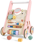 Pink Wooden Baby Walker H3009