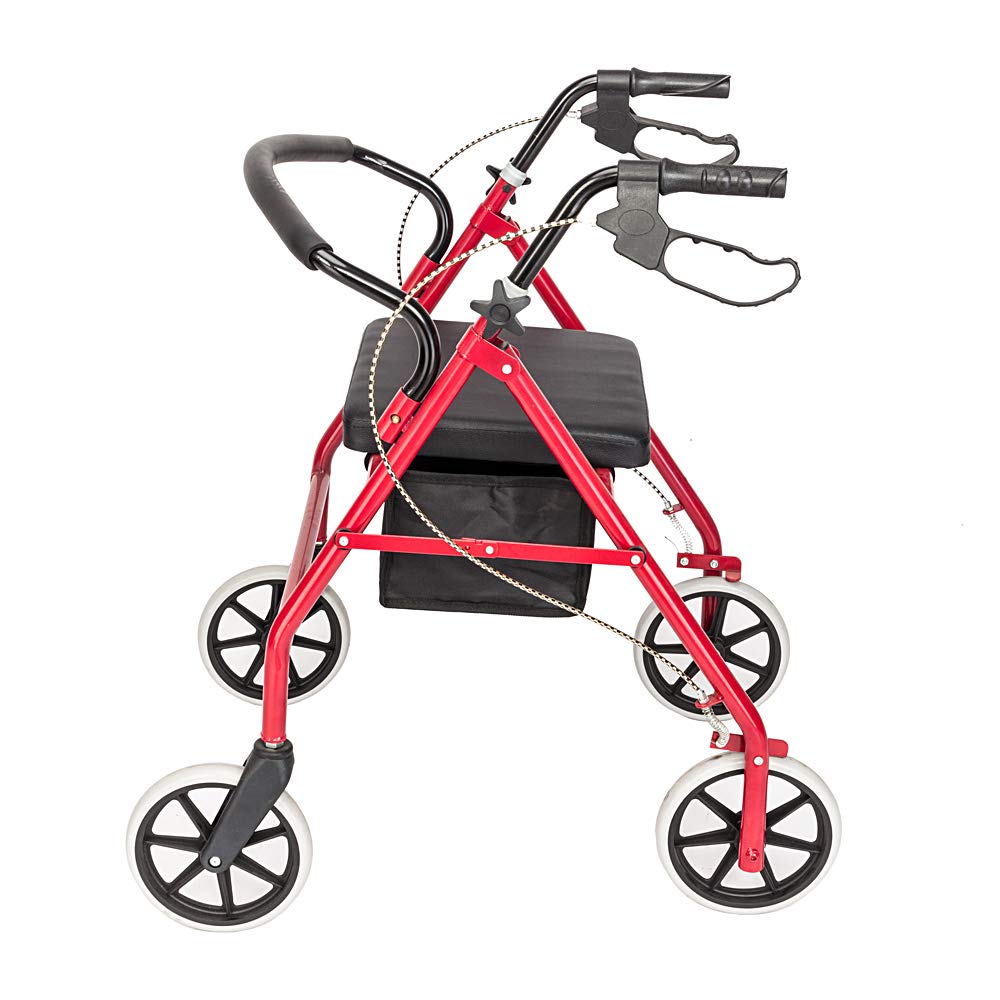 Red Rolling Walker with Seat D645