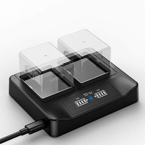 18W PD LCD USB Dual Battery Charger P3585