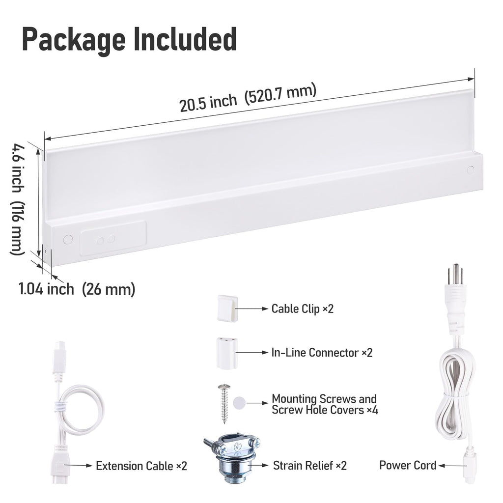 2-Pack Ultra-Slim LED Under Cabinet Lighting C828