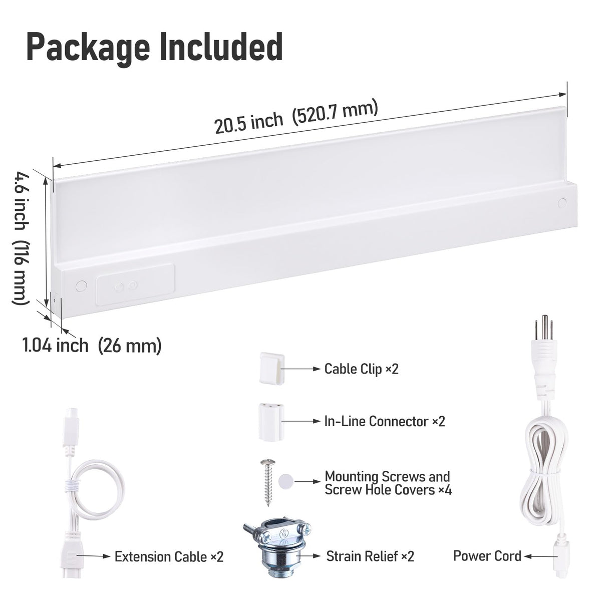 2-Pack Ultra-Slim LED Under Cabinet Lighting C828