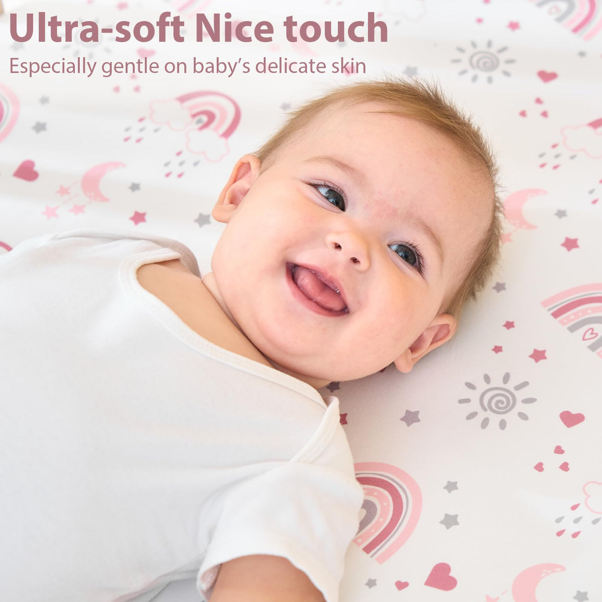 3 Pack Fitted Crib Sheets 52”x28” X913
