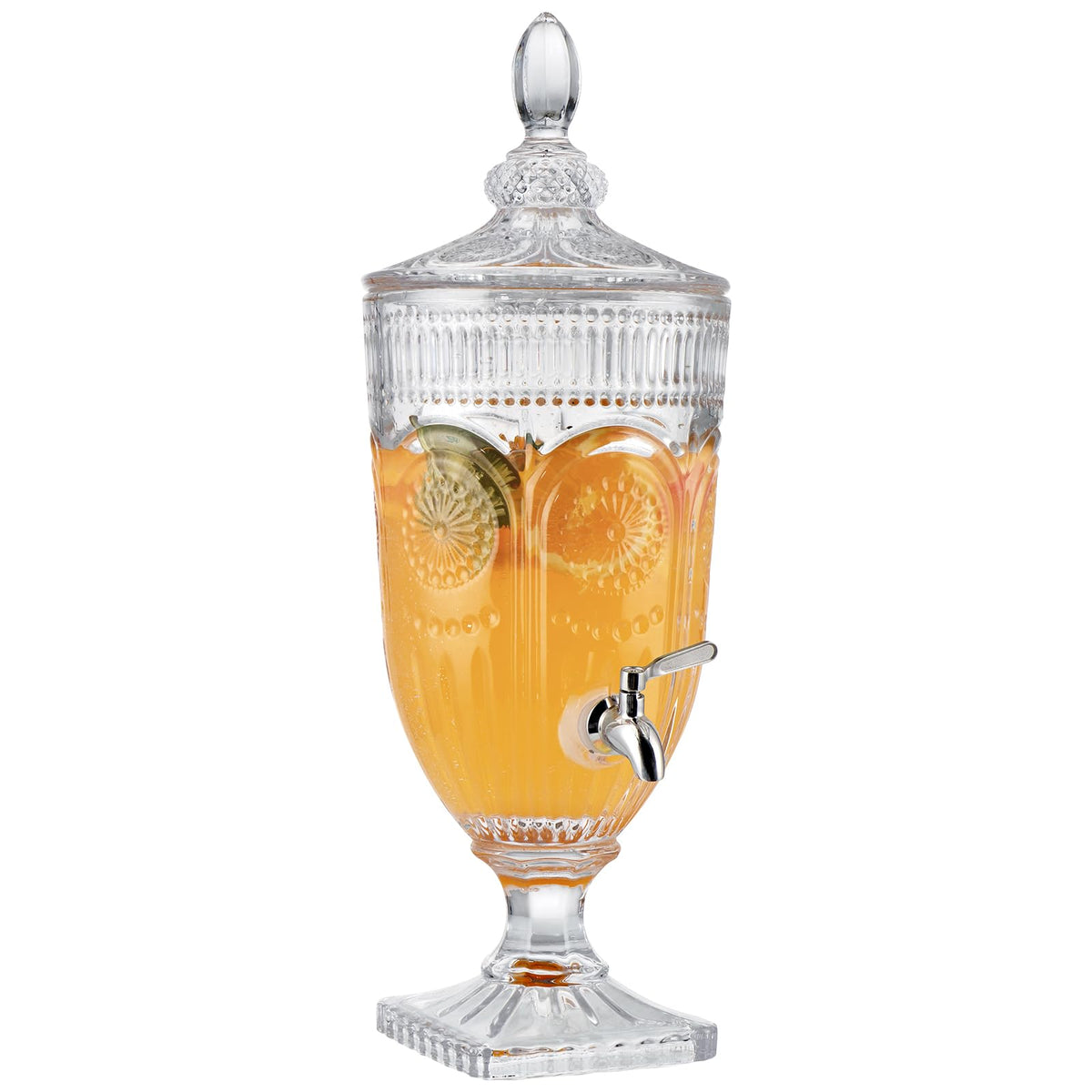 0.8 Gallon Glass Beverage Dispenser with Stainless Steel Spigot H701
