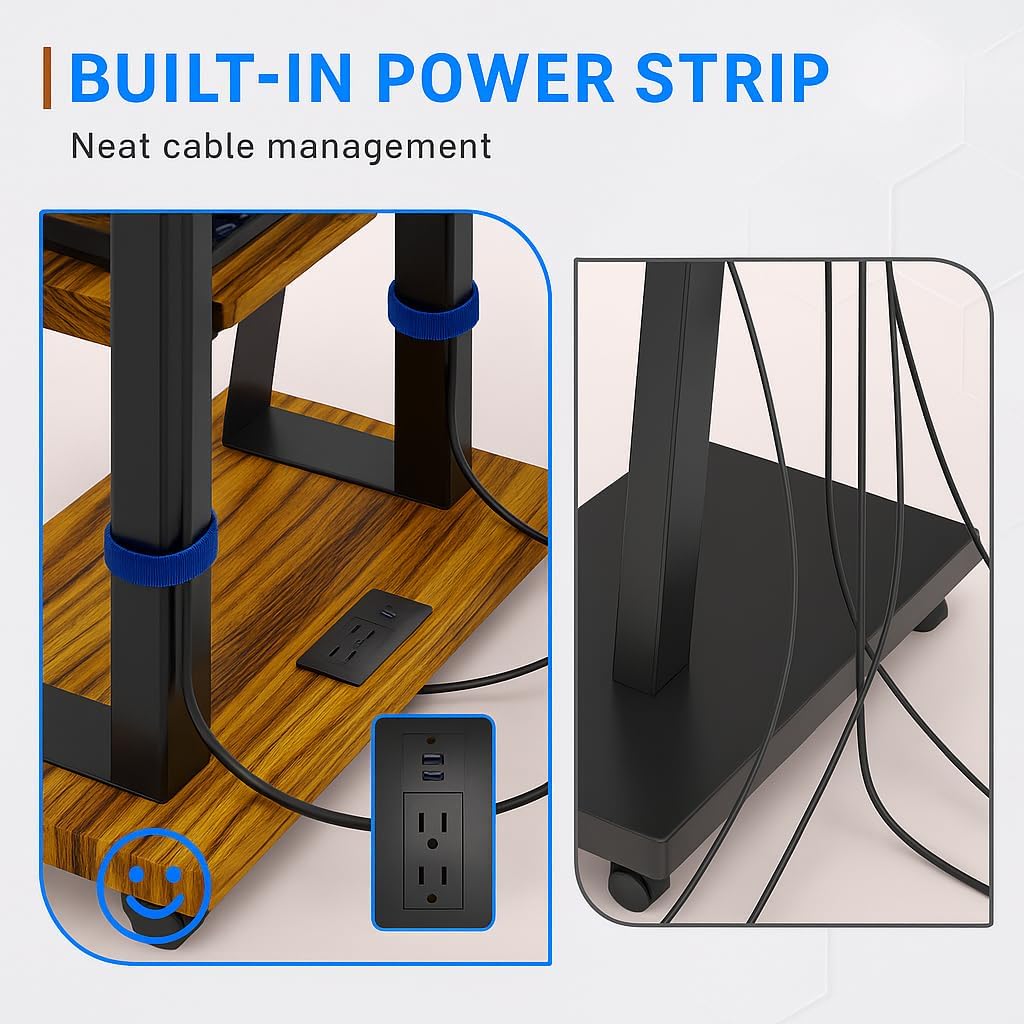 Rolling TV Stand for 32-80 Inch TVs A9129
