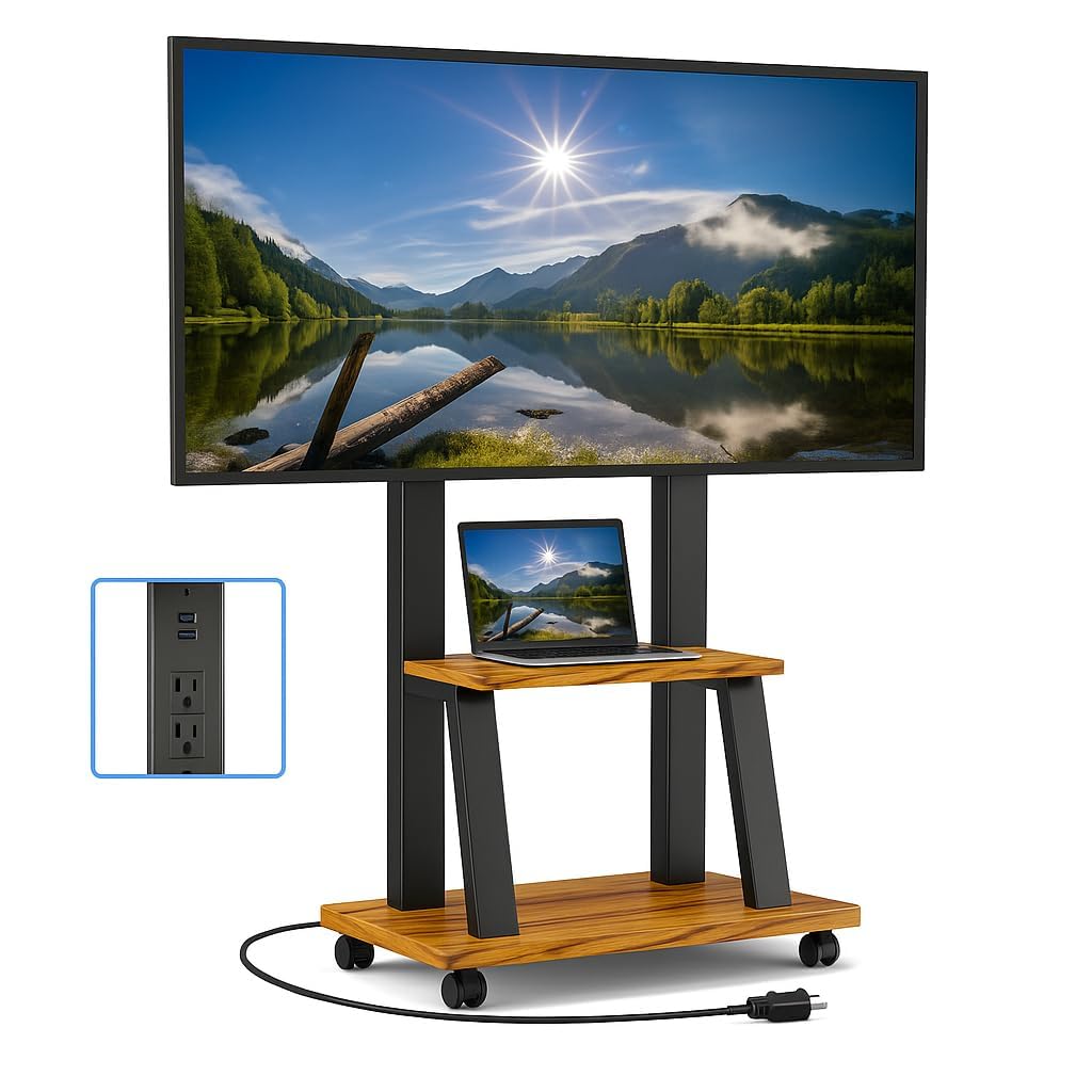 Rolling TV Stand for 32-80 Inch TVs A9129