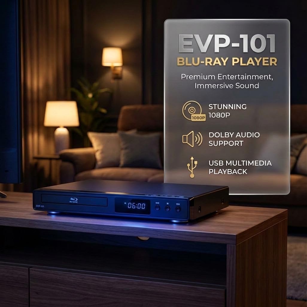 Blu Ray DVD Player 1080P Disc System with HDMI AV Cable L49279