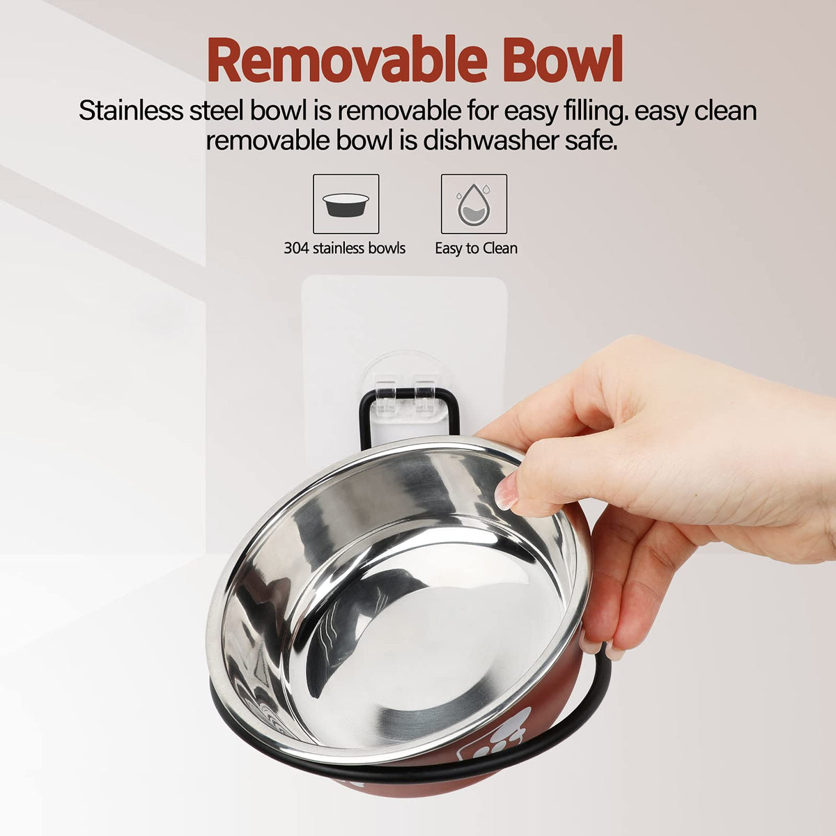 Elevated Stainless Steel Pet Bowls with Stand, 2 Packs C1419