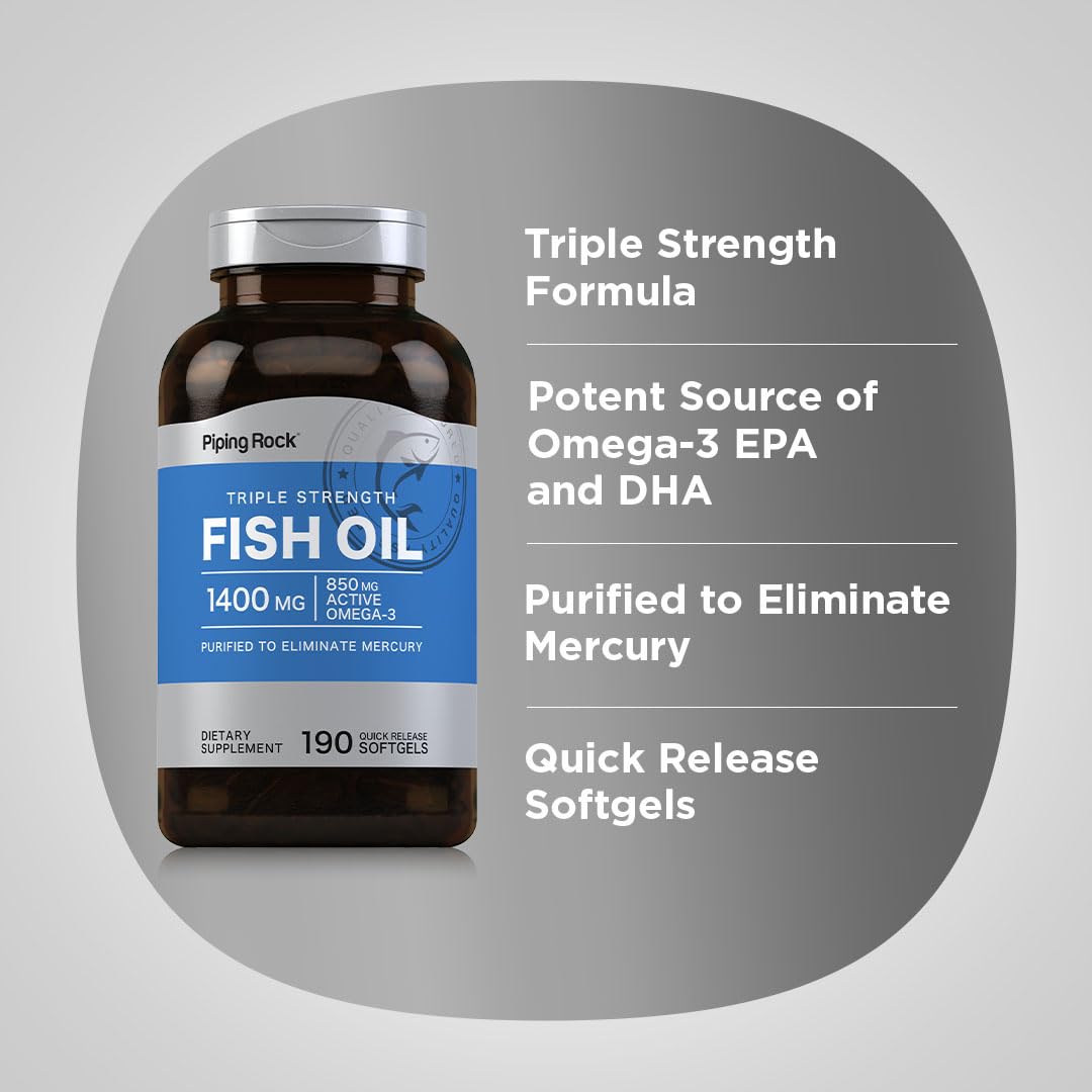 Fish Oil Omega 3 1400 mg 190 Softgels F6763