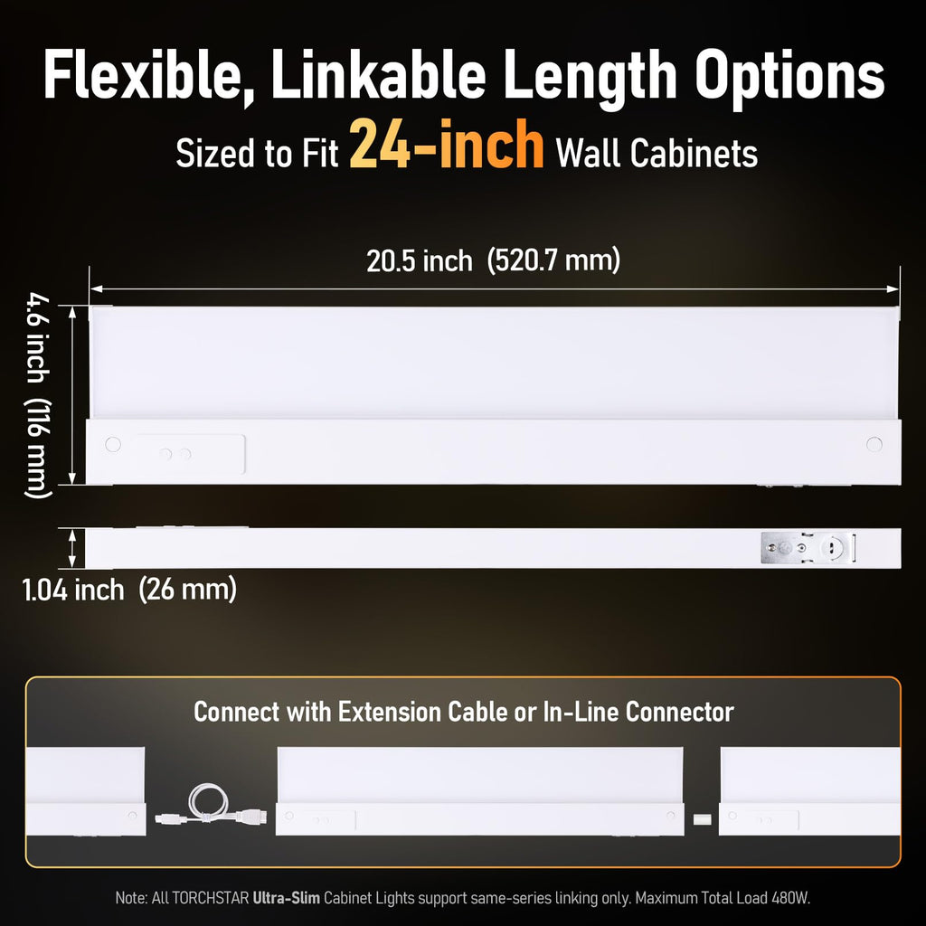 2-Pack Ultra-Slim LED Under Cabinet Lighting C828