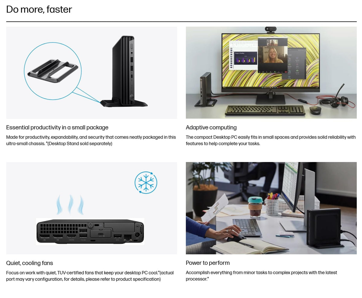HP Mini Desktop PC Intel i7-12700T 16GB RAM 512GB SSD Windows 11 Pro K27643