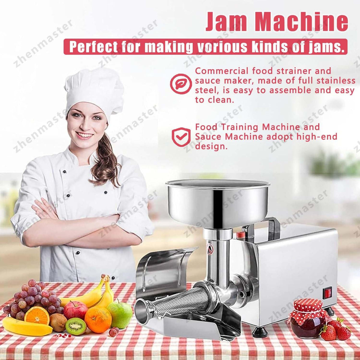 450W Electric Stainless Steel Tomato Strainer O955073