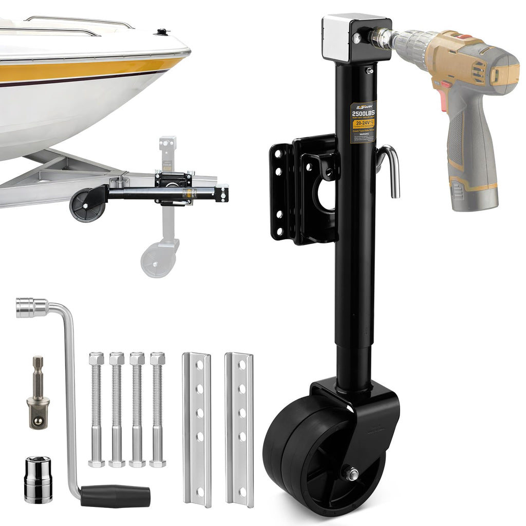 Heavy Duty Trailer Jack with Dual Wheel Q3735