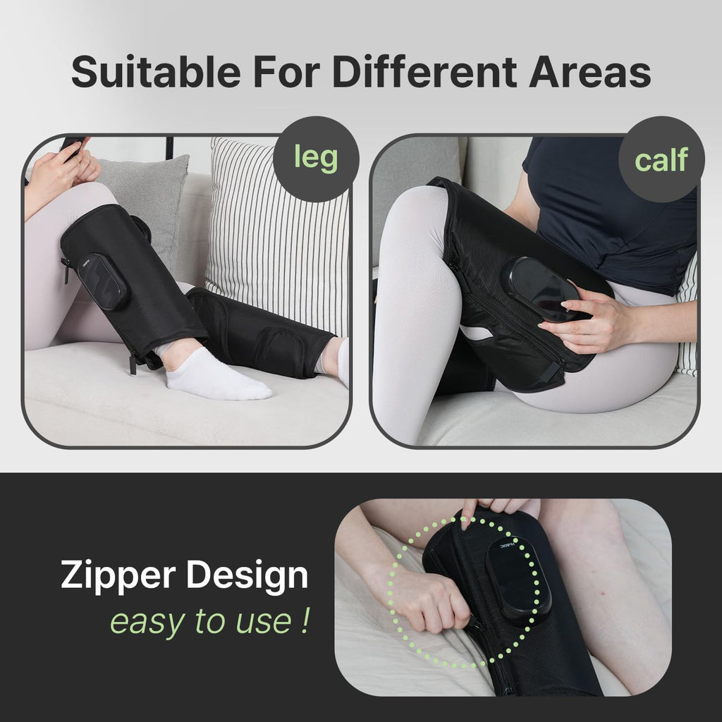 Heated Air Compression Cordless Leg Massager with Extension (Pair) Z417075