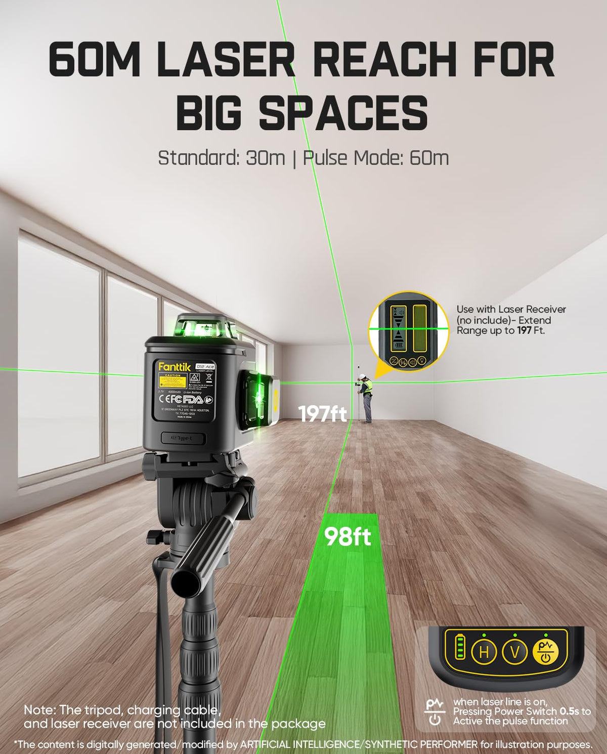 Laser Level 3x360° 16 Lines Self-Leveling V908