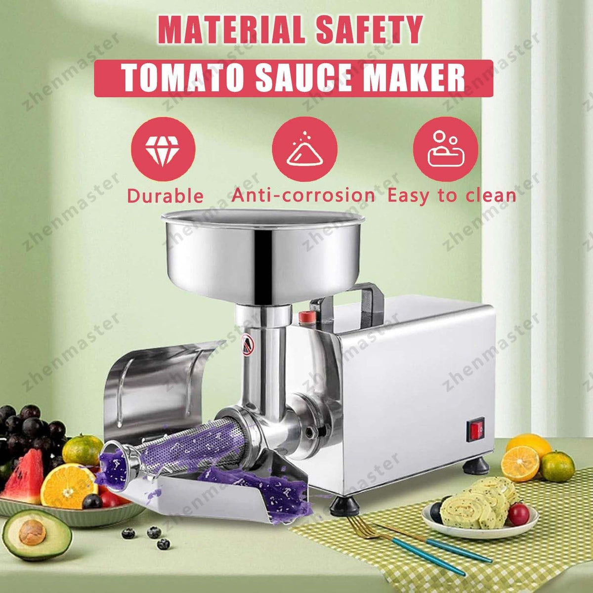 450W Electric Stainless Steel Tomato Strainer O955073