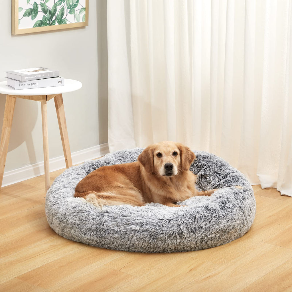 Dark Grey 36" Round Dog Bed S6875
