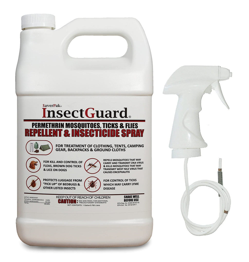 Permethrin Mosquitoes, Ticks and Flies Repellent & Insecticide Spray Gallon (128oz) I66318