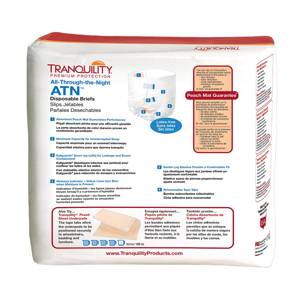 Large Adult Diapers with Tabs, 12 Ct B838