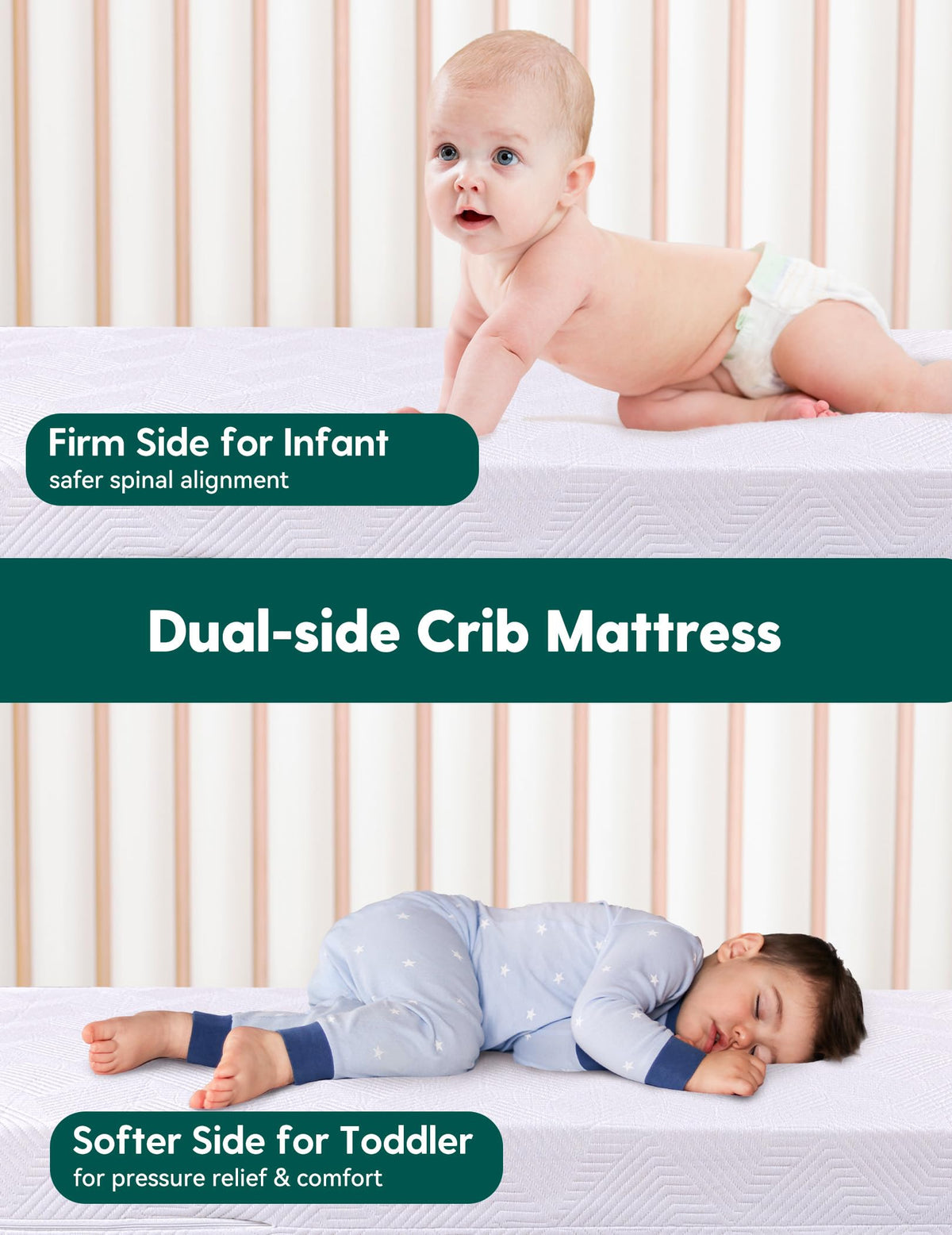 Ergonomic Memory Foam Crib Mattress Q873