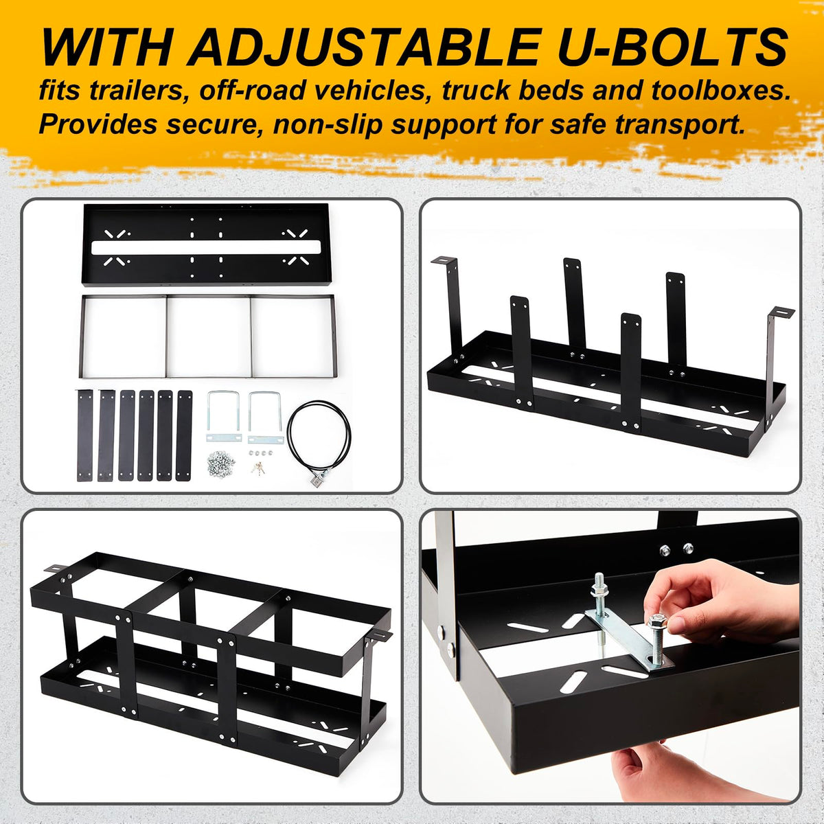Black Iron 3 x 5-gallon Gas Can Holder C153