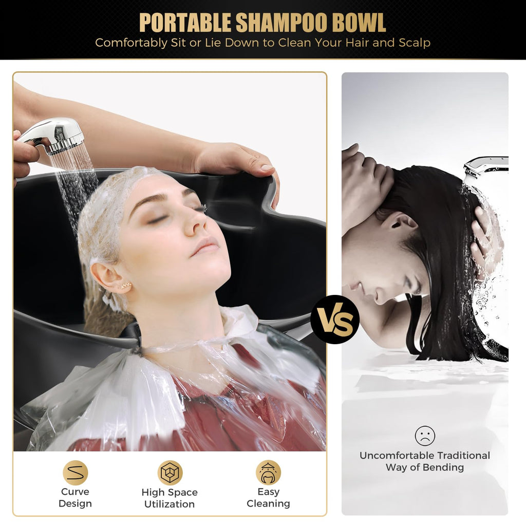 Portable Shampoo Basin Adjustable with Electric Pump O5701