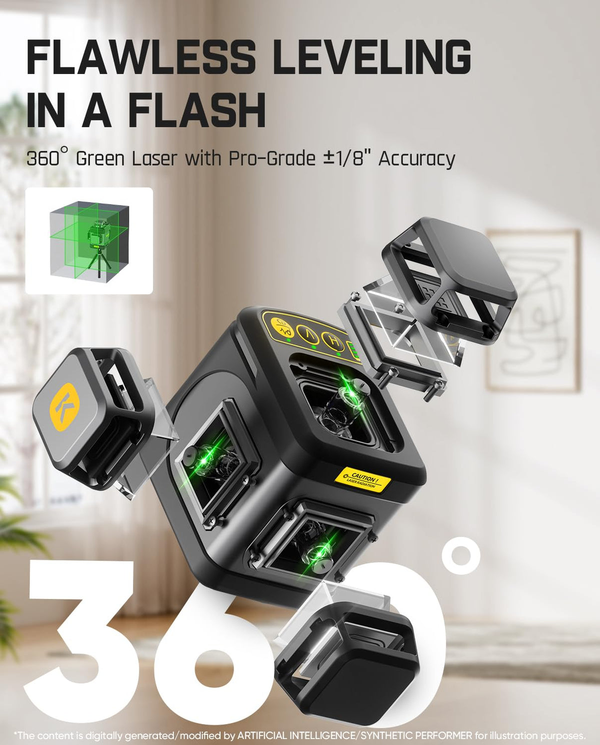 Laser Level 3x360° 16 Lines Self-Leveling V908