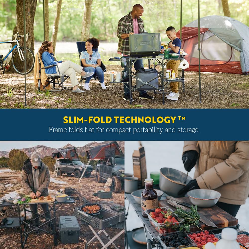 Portable Folding Cook Station with Heat Resistant Tabletop D664