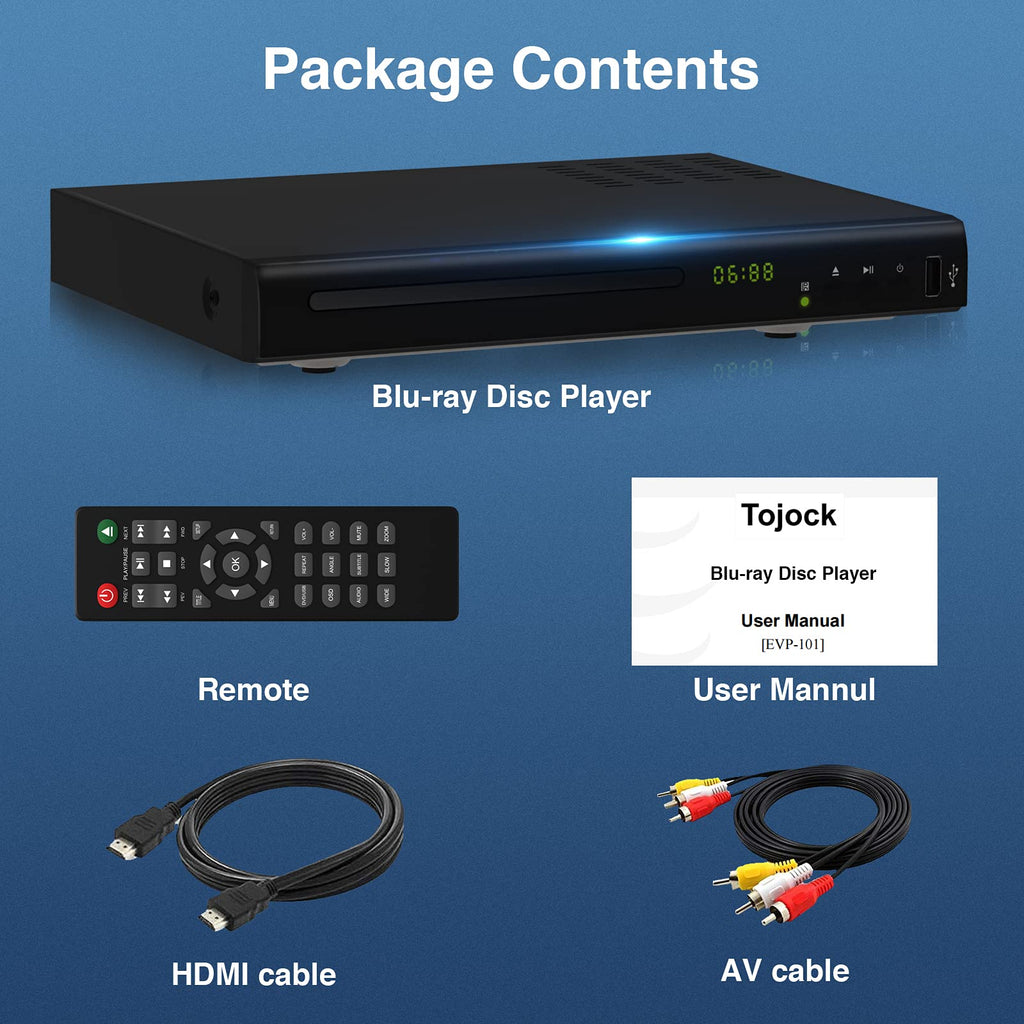 Blu Ray DVD Player 1080P Disc System with HDMI AV Cable L49279