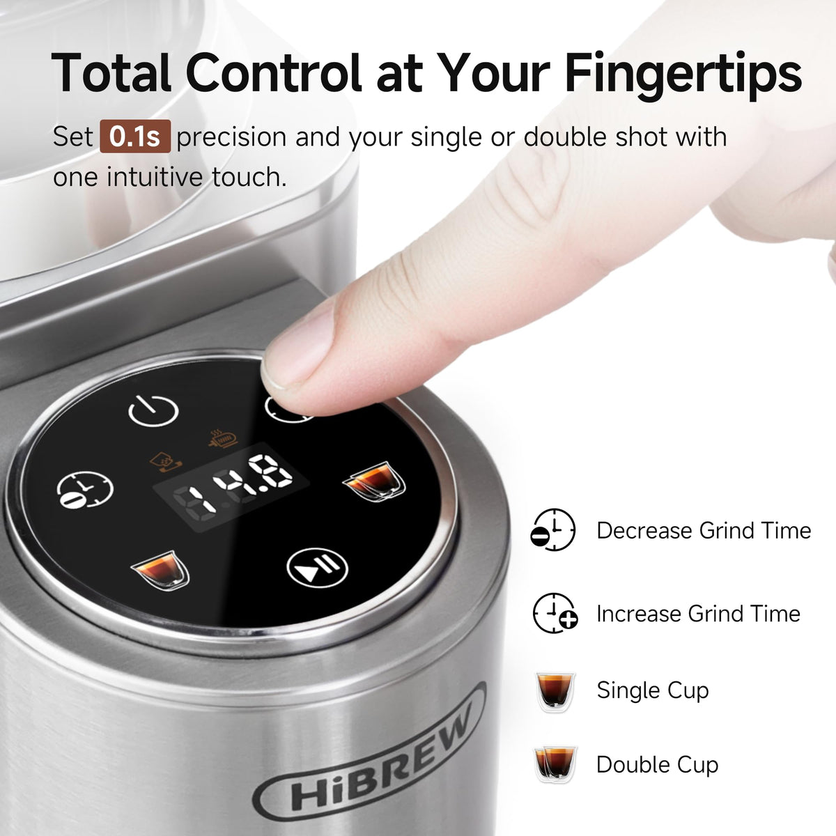 Electric Coffee Grinder with 48 Grind Settings J42478