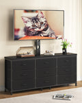 TV Stand with Mount and 9 Fabric Drawers S86151