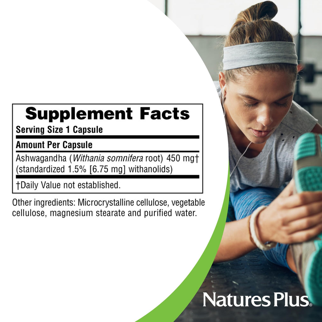 Ashwagandha 450 mg 60 Vegetarian Capsules Q64044