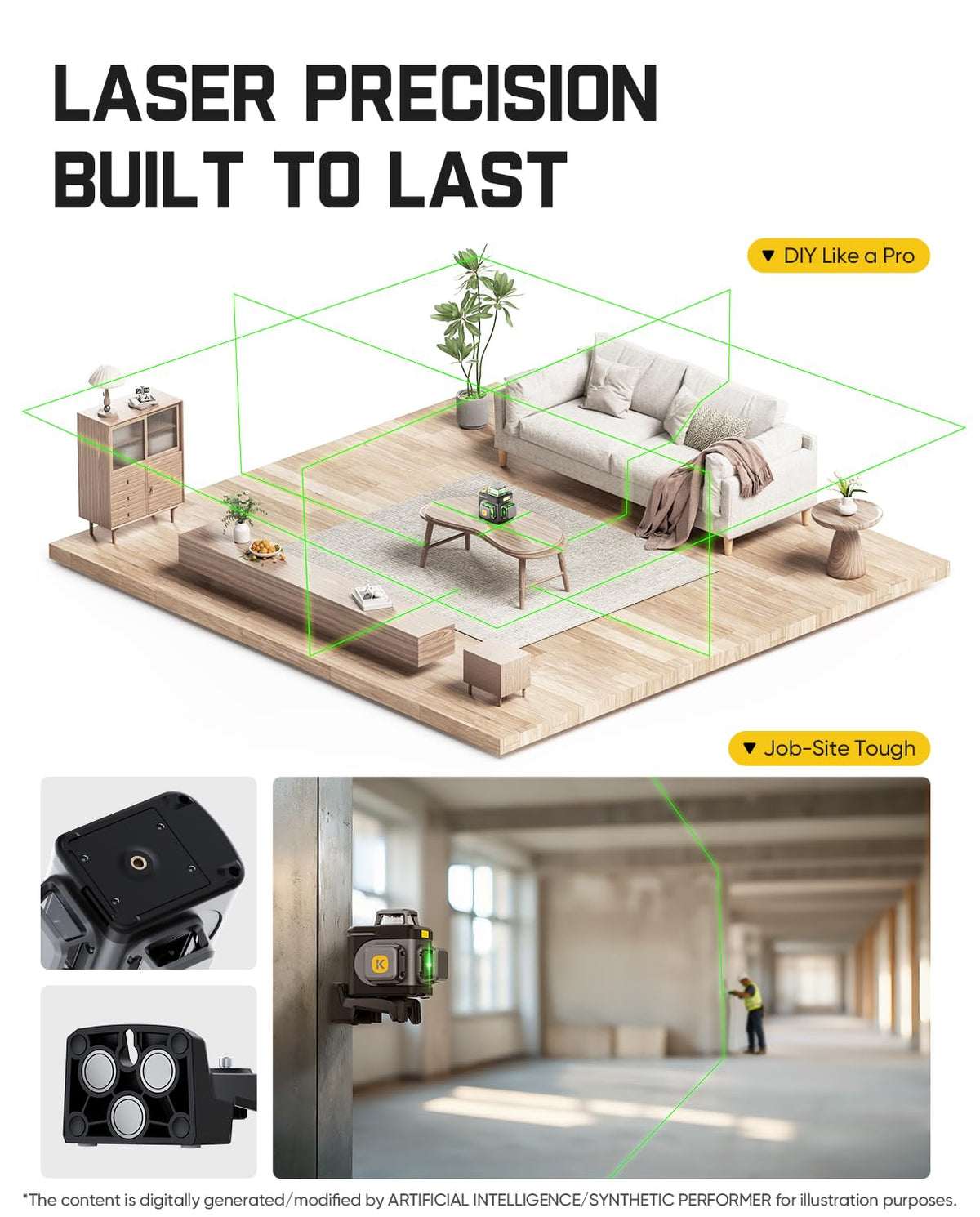 Laser Level 3x360° 16 Lines Self-Leveling V908