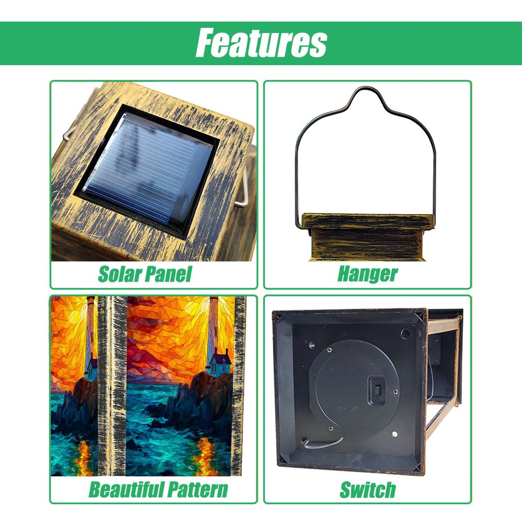 Solar Powered Waterproof Hanging Lantern G6909
