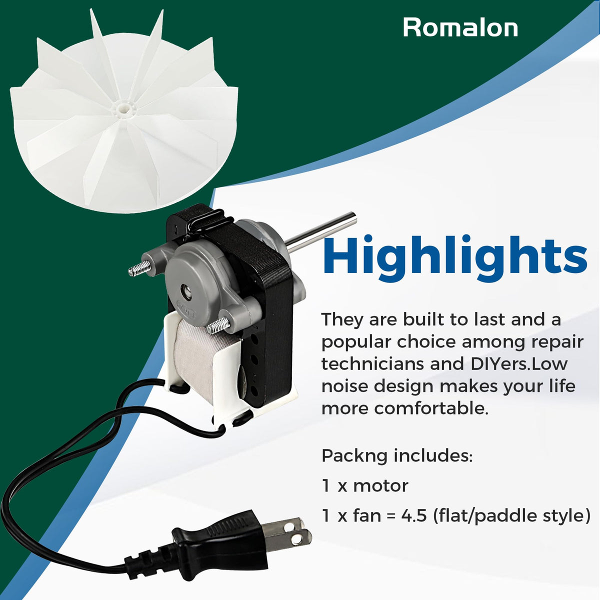 Bathroom Fan Motor Replacement Kit L564