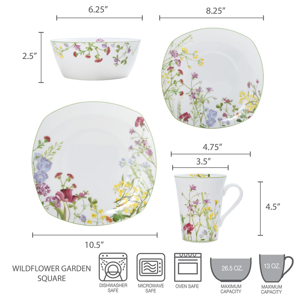 16-Piece Bone China Dinnerware Set Service for 4 S998