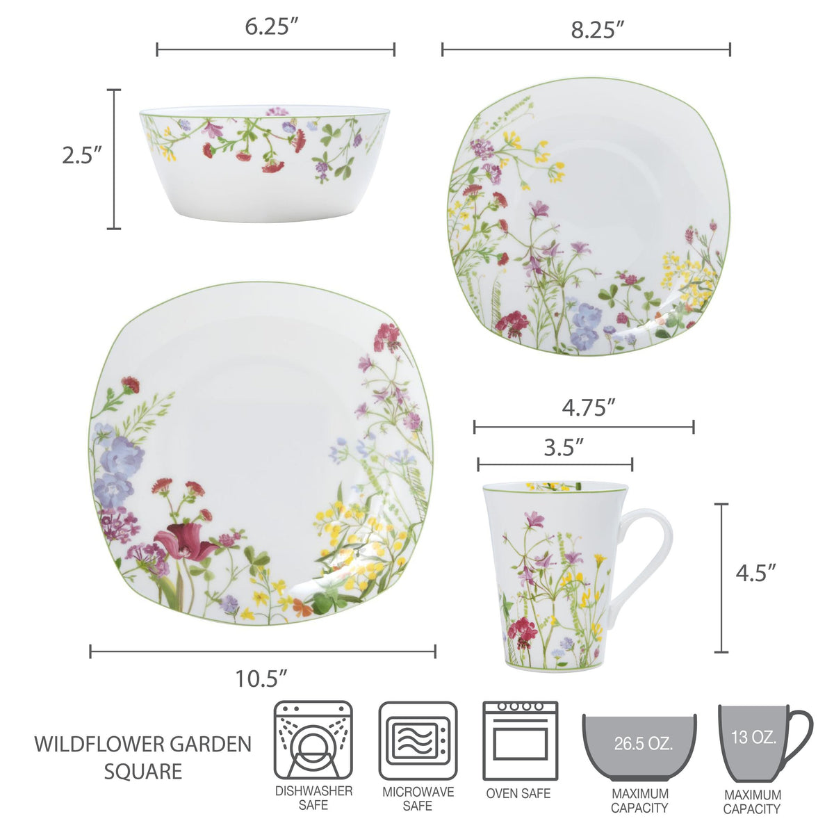 16-Piece Bone China Dinnerware Set Service for 4 S998
