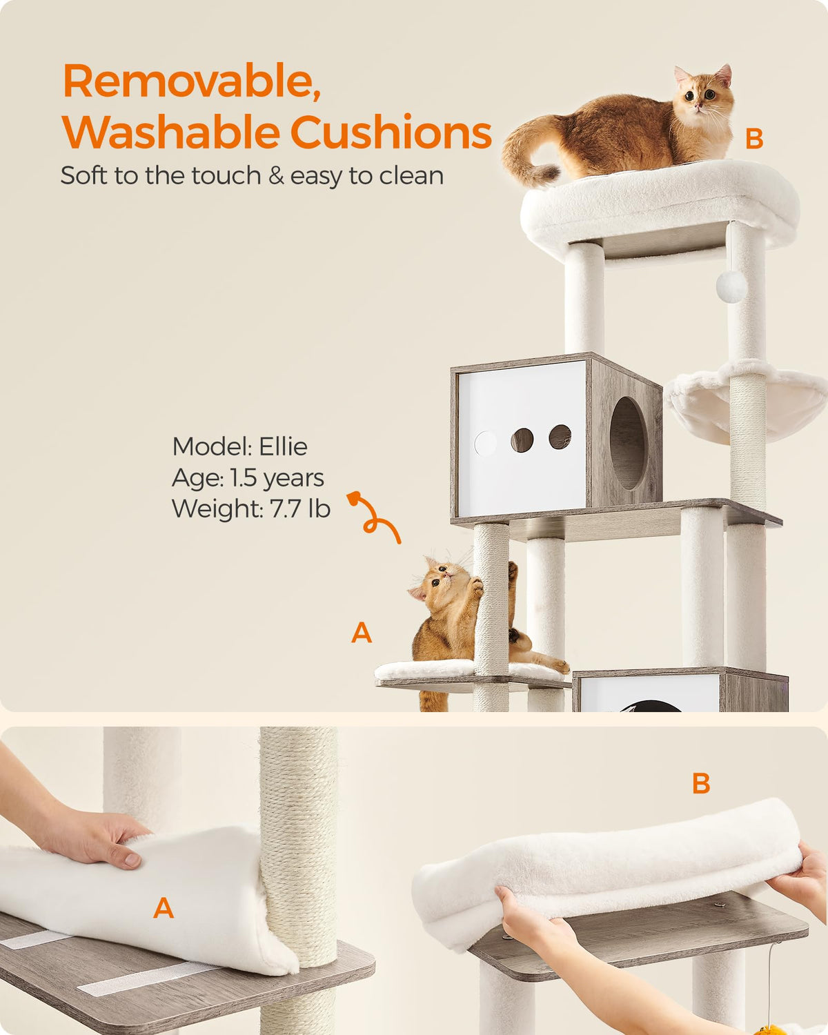 70.1-Inch Tall Cat Tree with Litter Box Enclosure P38900